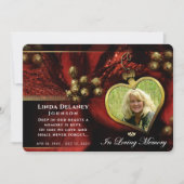 Holiday Red Heart Foto Sympathie Hartelijk dank Kaart (Voorkant)