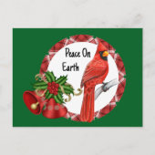 Holiday Red Kardinaal Briefkaart (Voorkant)