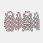 Holiday Red Pattered Longhorns Pattern Bedankdoosjes (Uitgevouwen)