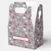 Holiday Red Pattered Longhorns Pattern Bedankdoosjes (Geopend)
