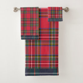 Holiday Red Plaid Bad Handdoek