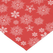 Holiday Red Simple Snowflake Modern Stylish Korte Tafelloper (Hoek)