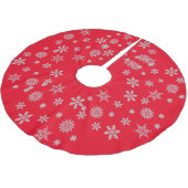 Holiday Red Snowflake Crystal Kerstdecor Kerstboom Rok (Gekanteld)