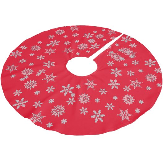 Holiday Red Snowflake Crystal Kerstdecor Kerstboom Rok (Gekanteld)