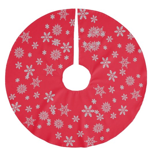 Holiday Red Snowflake Crystal Kerstdecor Kerstboom Rok (Voorkant)