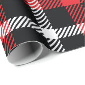 Holiday Red Twill Plaid inpakpapier (Rol Hoek)