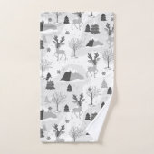 Holiday Reindeer Bath Set - Gray Fog Bad Handdoek (Handdoek)