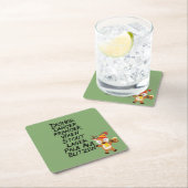 Holiday Reindeer Beer Drinks Funny Christmas Kartonnen Onderzetters (Insitu)