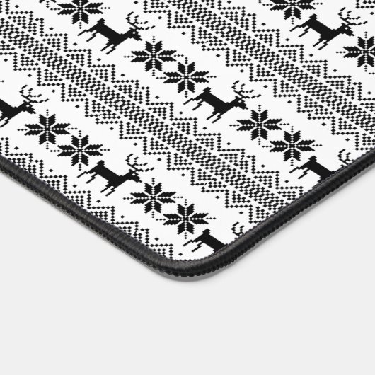 Holiday Reindeer Pattern Winter Theme Kerstmis Bureaumat (Hoek)