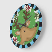 Holiday Reindeer Wall Clock Grote Klok (Hoek)
