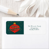 Holiday Retro Flare Retouradreslabel Etiket (Insitu)