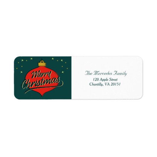 Holiday Retro Flare Retouradreslabel Etiket (Voorkant)