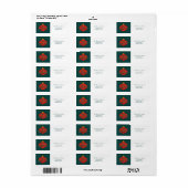 Holiday Retro Flare Retouradreslabel Etiket (Full Sheet)