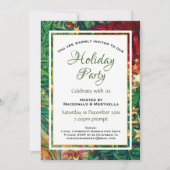 HOLIDAY Retro Red Green Celebration Party Kaart (Voorkant)