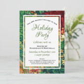 HOLIDAY Retro Red Green Celebration Party Kaart (Staand voorkant)