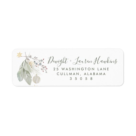 Holiday | Return Address Label (Voorkant)