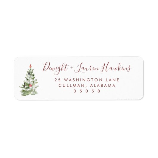 Holiday | Return Address Label (Voorkant)
