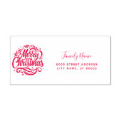 Holiday Return Address Self-inking Stamp Zelfinktende Stempel (Design)