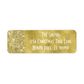 Holiday Return Labels "Chevron Gold Design" (Voorkant)