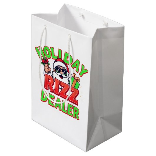 Holiday Rizz Dealer gen alpha meme Christmas Medium Cadeauzakje (Achterkant Gekanteld)