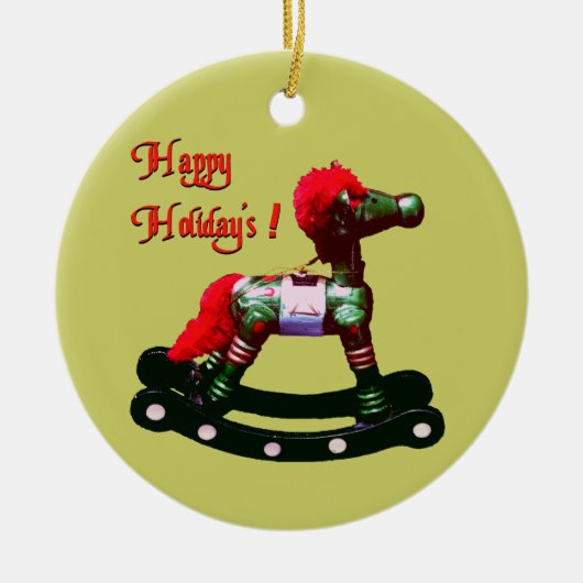 Holiday Rocking Horse Ornament (Voorkant)