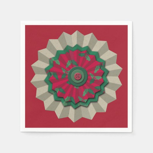 Holiday Rosette Holly Servet (Voorkant)