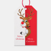 Holiday Rudolph Gift Labels Cadeaulabel (Voorkant)