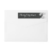 Holiday Rustic Pine en Chalkboard Return Address (Achterkant)