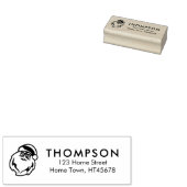 Holiday Santa Retouradres Rubberstempel (Gestempeld)