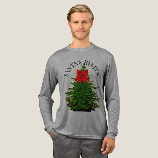 HOLIDAY SANTA'S HELPER Tri-Blend SHIRT (Voorkant)