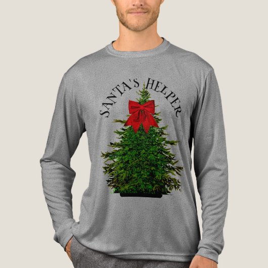 HOLIDAY SANTA'S HELPER Tri-Blend SHIRT (Voorkant volledig)