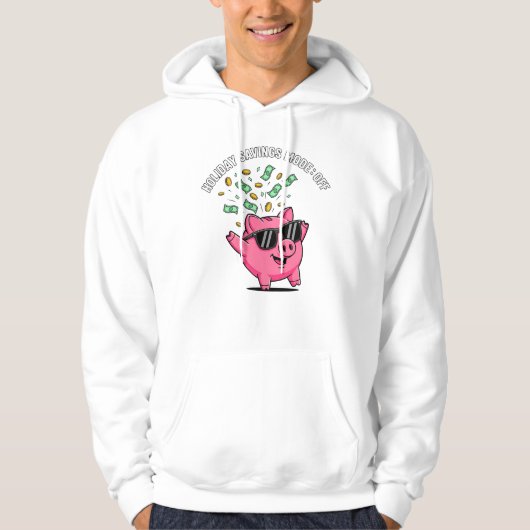 Holiday Savings Mode: OFF – Funny Christmas Pig Hoodie (Voorkant)