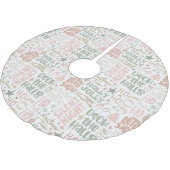 Holiday Sayings & Symbols in Soft Seasonal Tones Kerstboom Rok (Gekanteld)