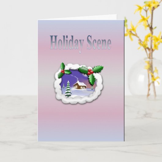 Holiday Scene Kaart (Gele Bloem)