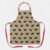 Holiday Scottish Terrier Apron Schort (Voorkant)