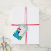 Holiday Scribble Cookie Monster Cadeaulabel (Met Touw)