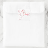 Holiday Script Merry Christmas Sticker Labels (Tas)