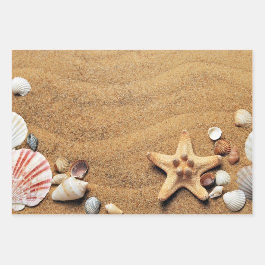 Holiday Seashells Beach Inpakpapier Vel (Voorkant 2)