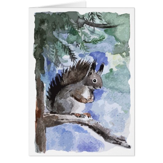 Holiday season squirrel card (Voorkant)