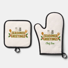 Holiday Seasoned Greetings Ovenwant & Pannenlap Set