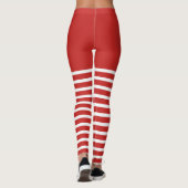 Holiday Sexy Elf Leggings Candy Cane Kerstmis (Achterkant)