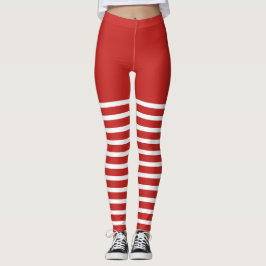 Holiday Sexy Elf Leggings Candy Cane Kerstmis