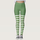 Holiday Sexy Elf Leggings Candy Cane Kerstmis (Voorkant)
