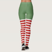 Holiday Sexy Elf Leggings Candy Cane Kerstmis (Achterkant)