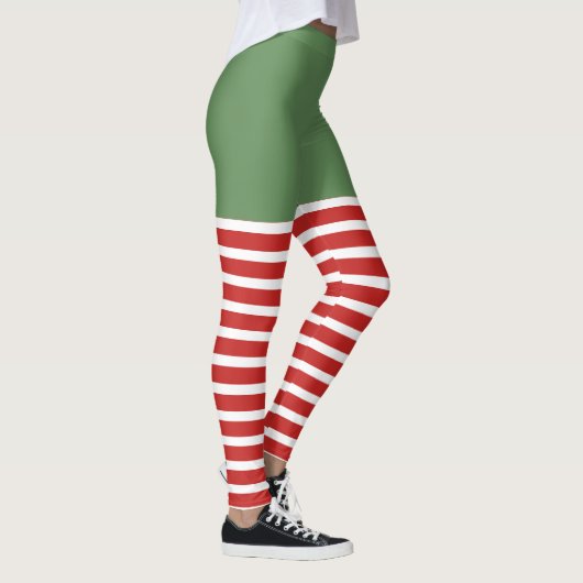 Holiday Sexy Elf Leggings Candy Cane Kerstmis (Rechts)