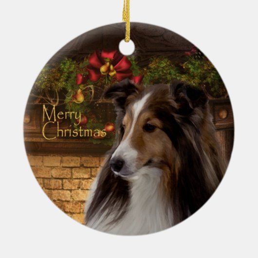 Holiday Sheltie Ornament (Achterkant)
