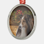 Holiday Sheltie Ornament (Links)