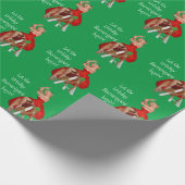 Holiday Shenanigans Retro Pinup Kerstmis Cadeaupapier (Hoek)