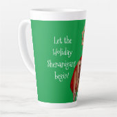 Holiday Shenanigans Retro Pinup Kerstmis Latte Mok (Linkerhoek)