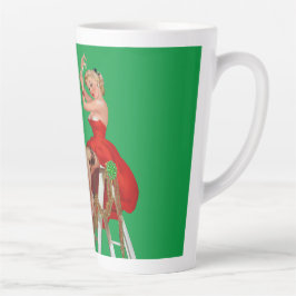 Holiday Shenanigans Retro Pinup Kerstmis Latte Mok